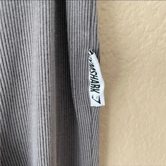 Gymshark Leggings Ribbed slouch Gray High Waist - Picture 5 of 7